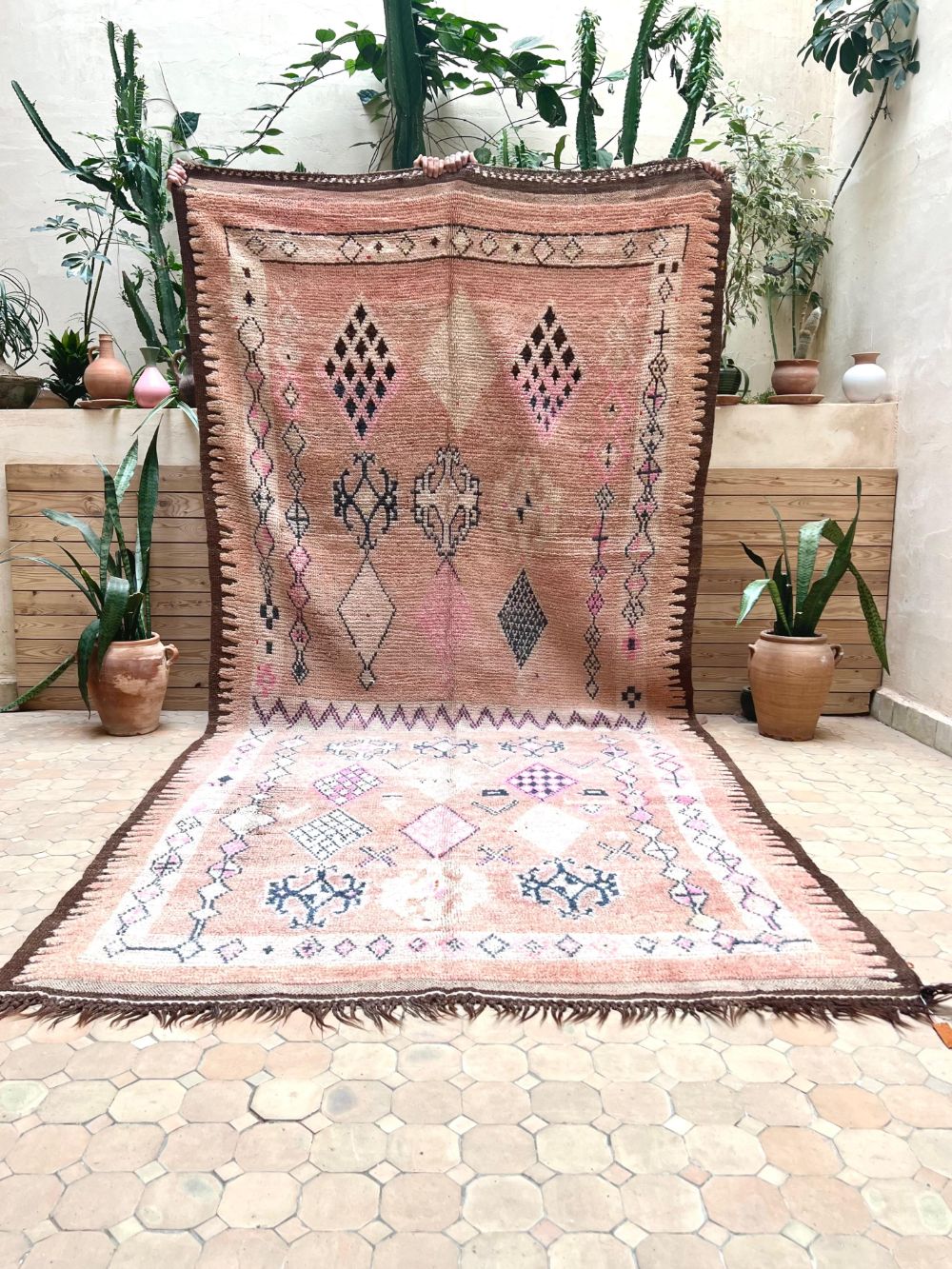Moroccan Vintage Boujaad Runner Rug 360x165cm