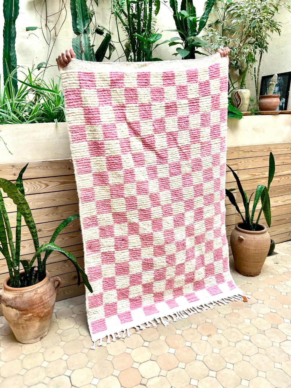 Marokkolainen ruudullinen matto 155x95cm