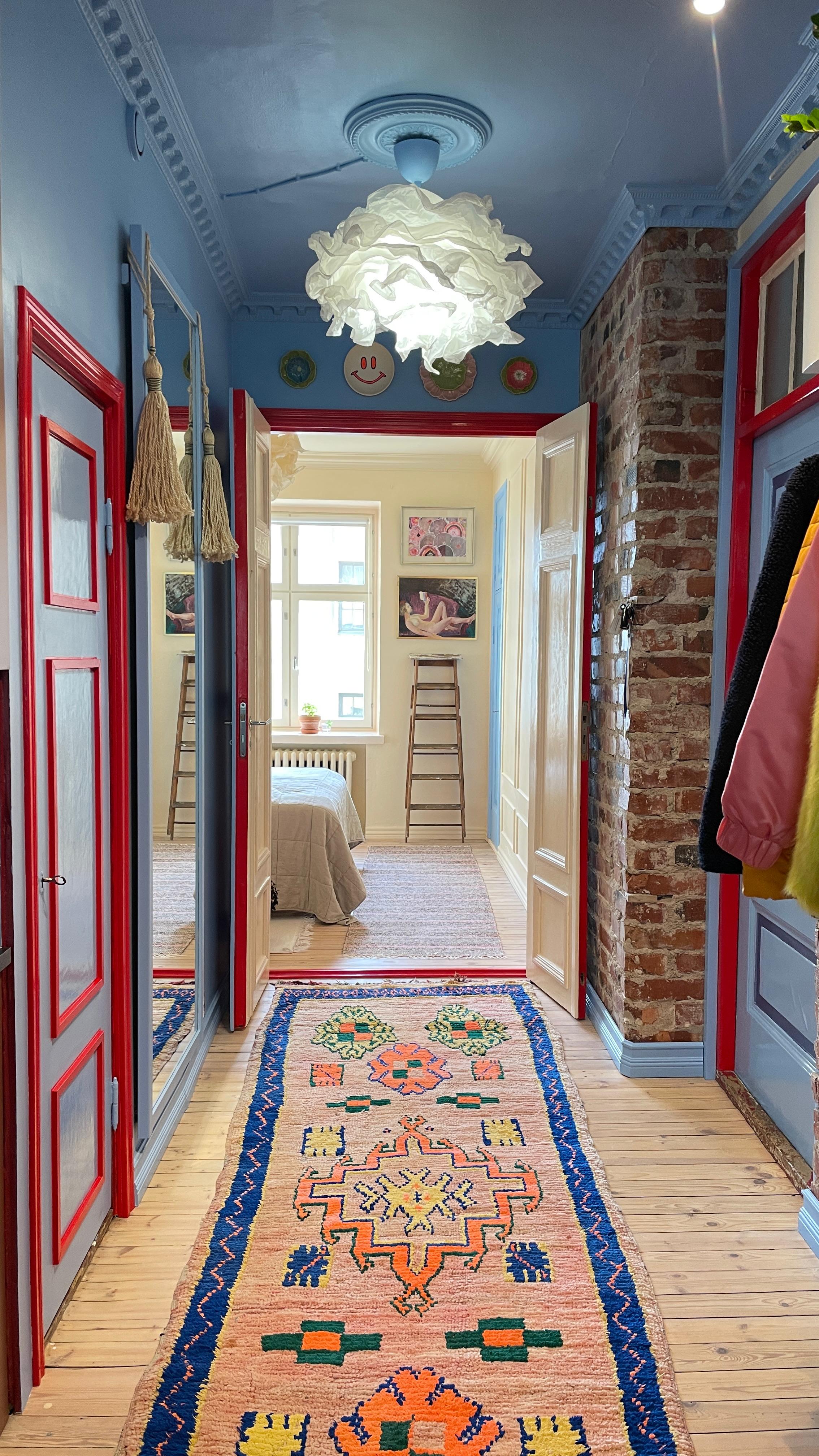 Moroccan Vintage Boujaad runner Rug 370x110cm