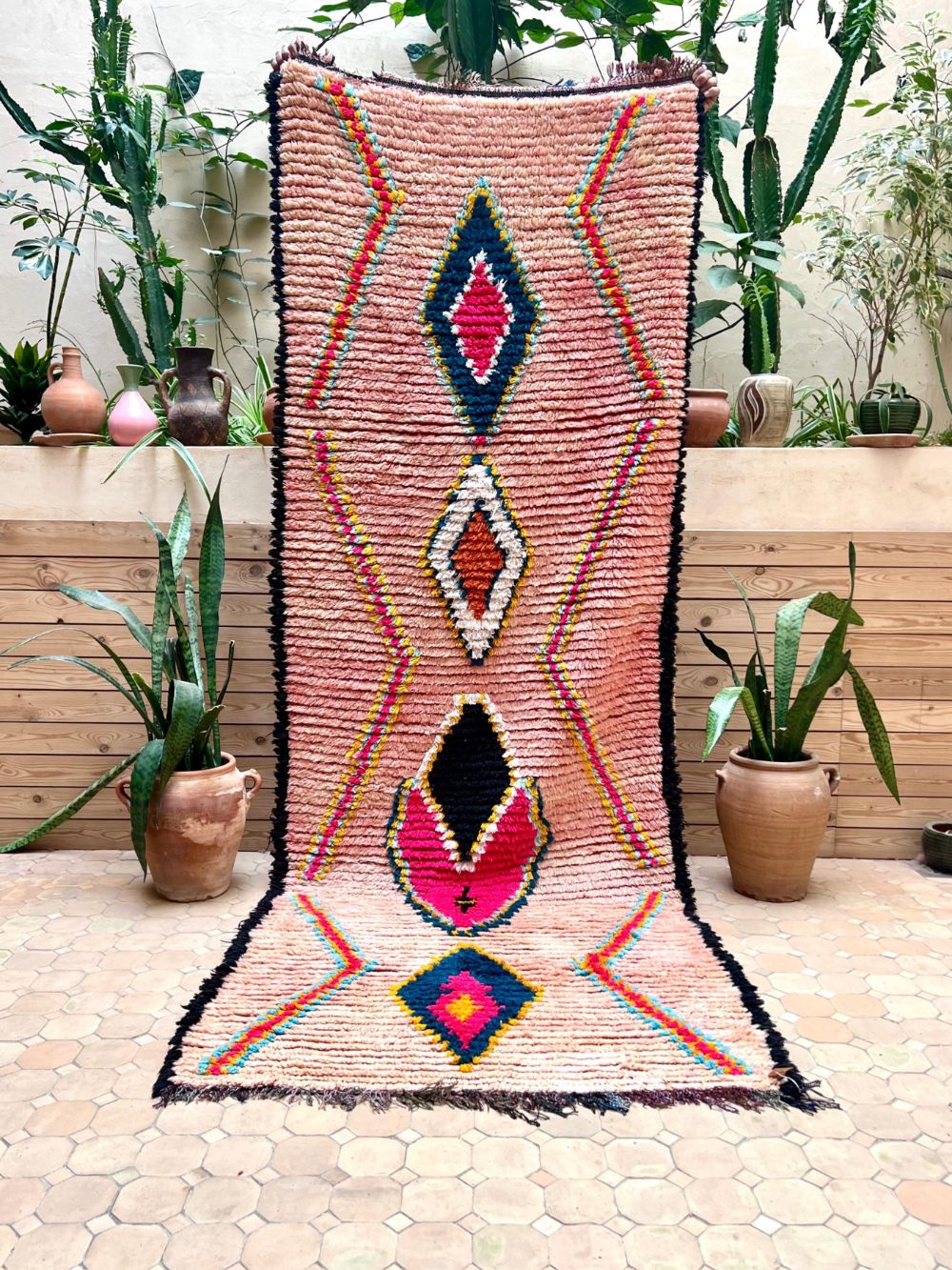 Moroccan Vintage Boujaad runner Rug 275x100cm