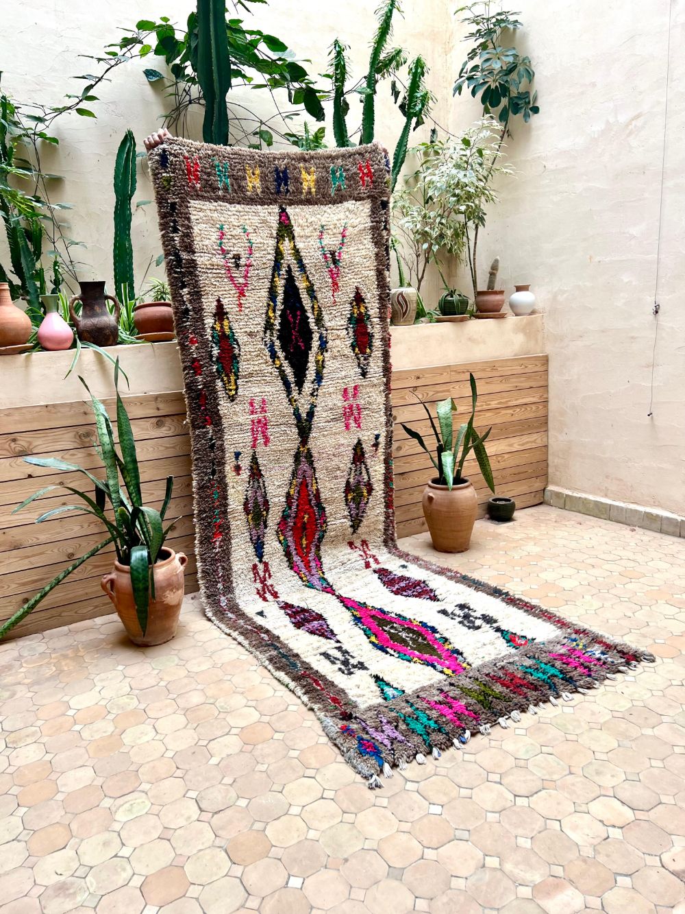 Marokkolainen vintage Azilal käytävämatto 310x105cm