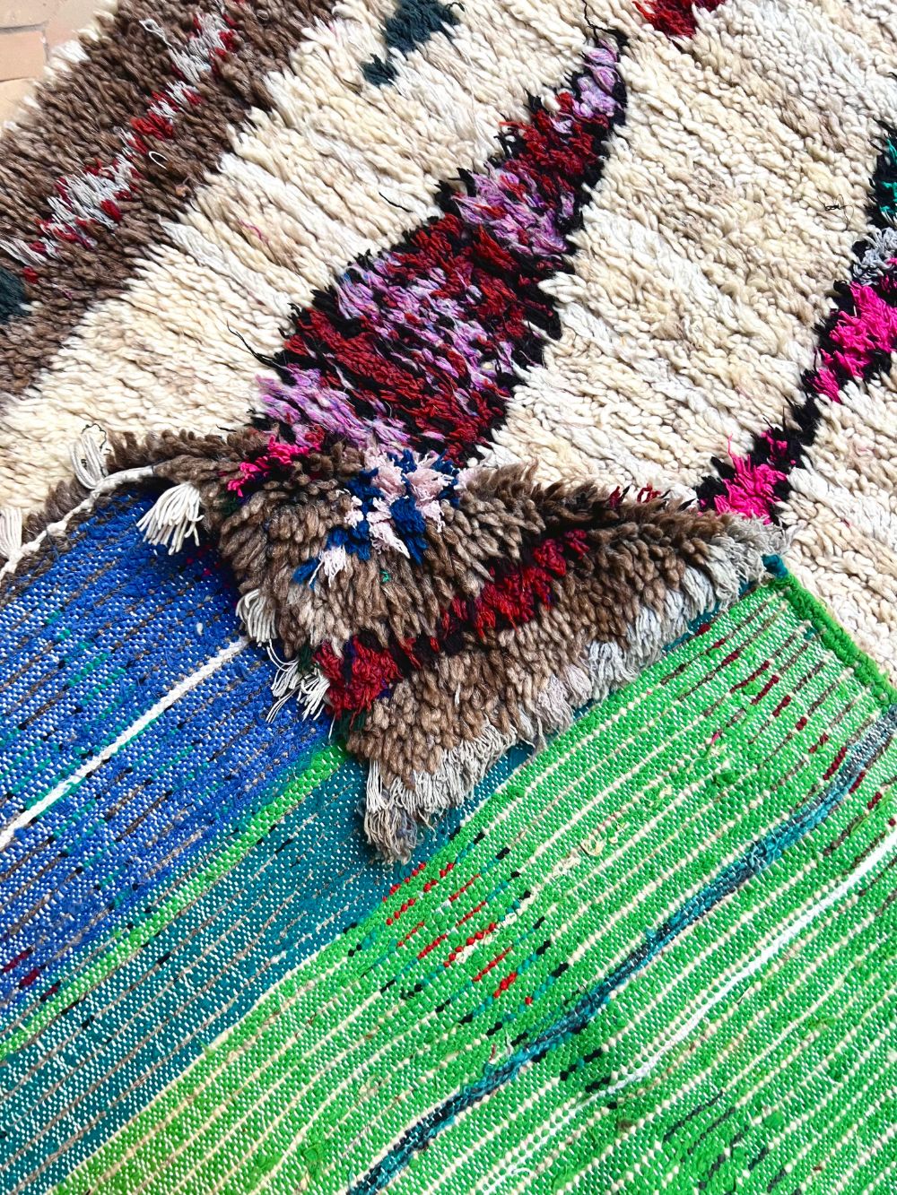 Marokkolainen vintage Azilal käytävämatto 310x105cm