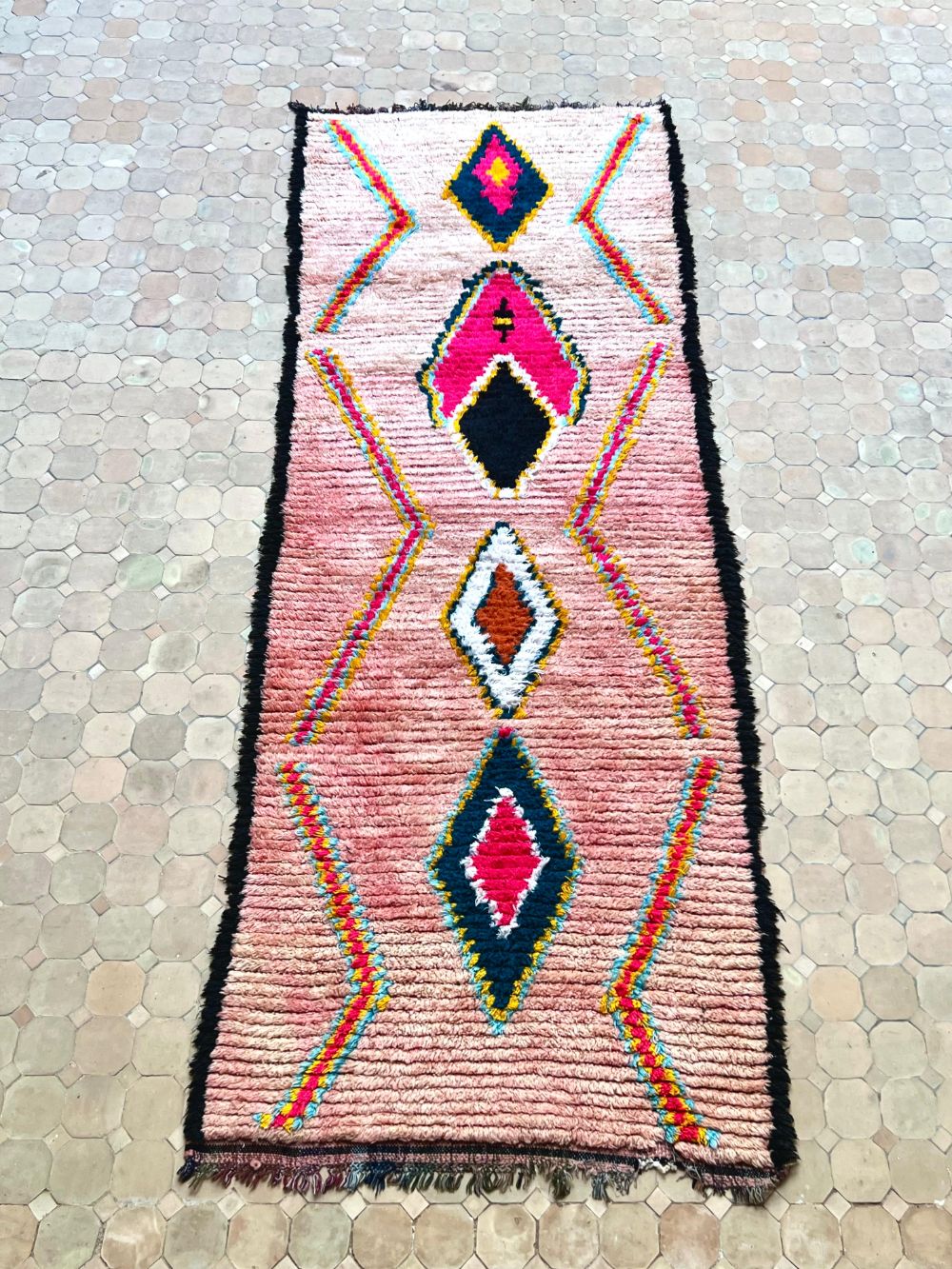 Moroccan Vintage Boujaad runner Rug 275x100cm