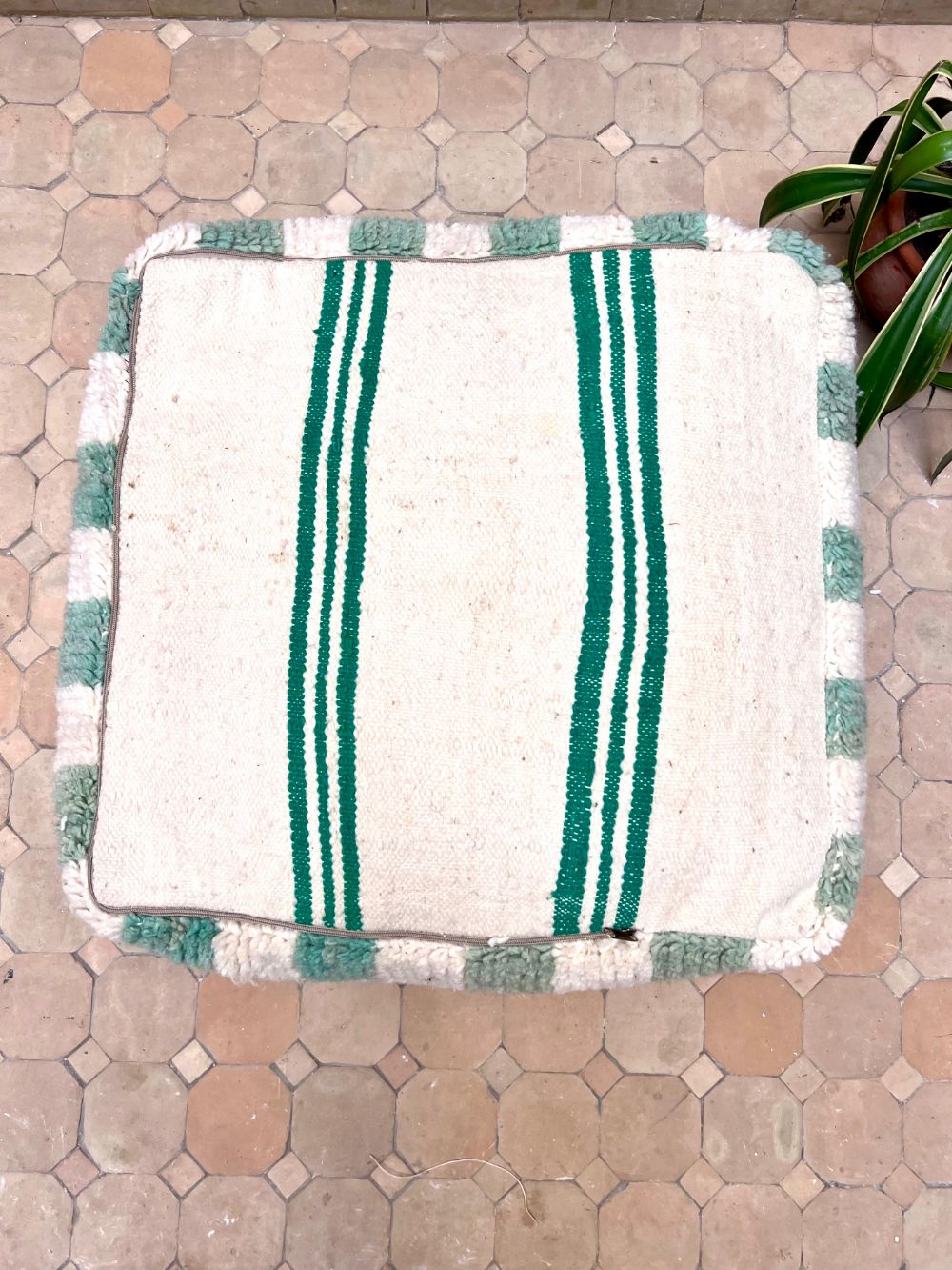 Moroccan Checkered Pouf