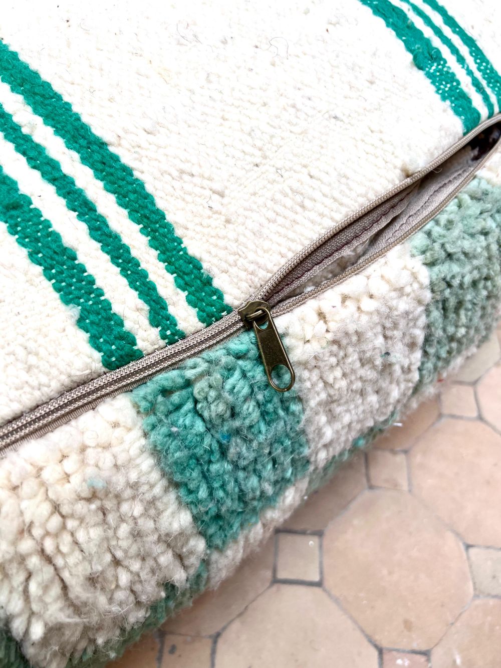 Moroccan Checkered Pouf