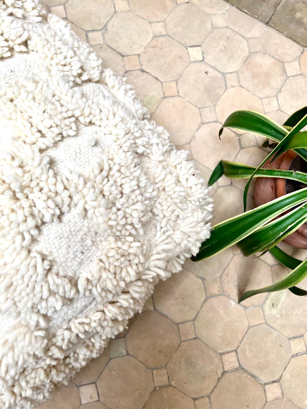 Moroccan Checkered Pouf