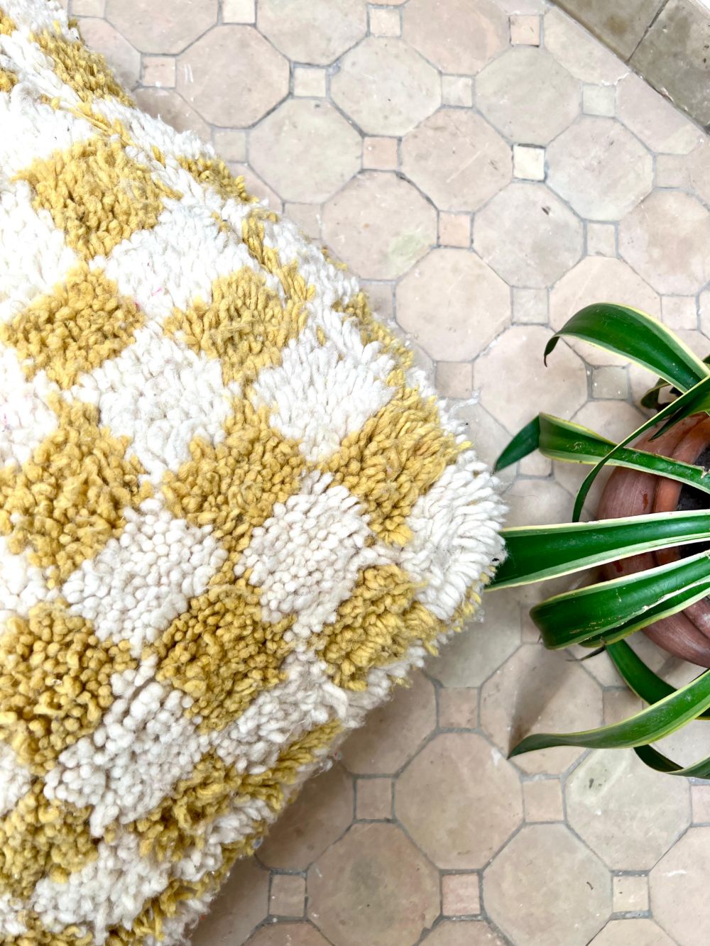 Moroccan Checkered Pouf