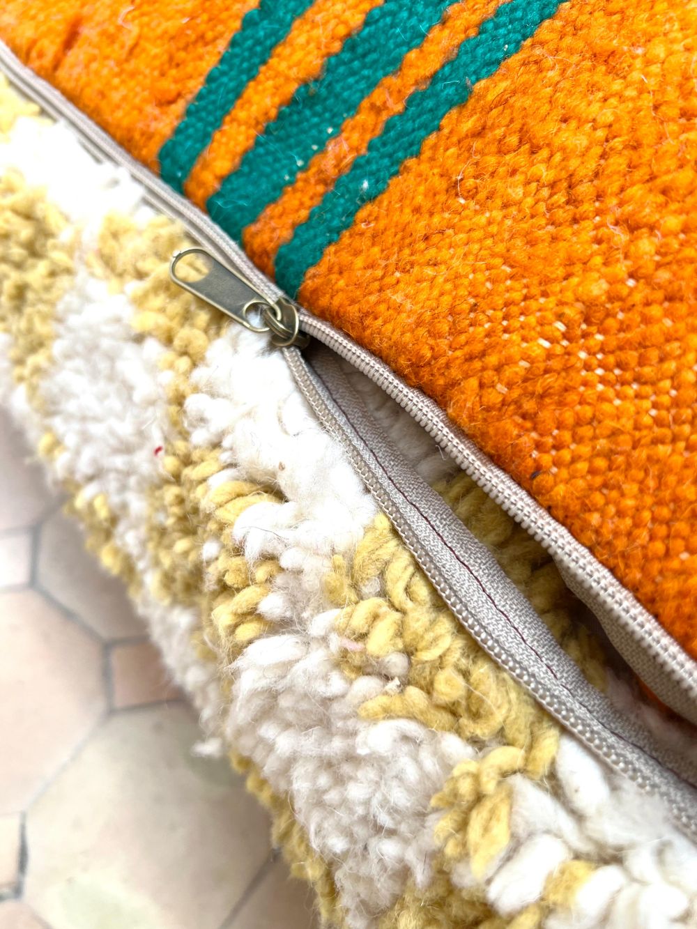 Moroccan Checkered Pouf