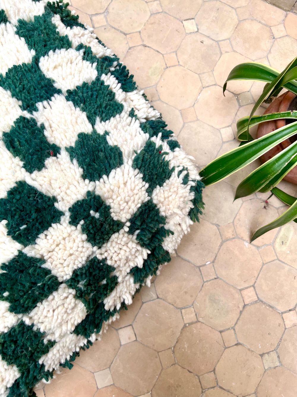 Moroccan Checkered Pouf
