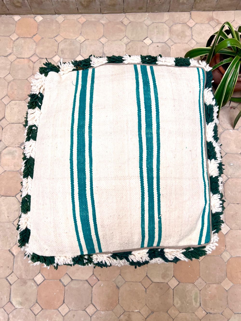 Moroccan Checkered Pouf