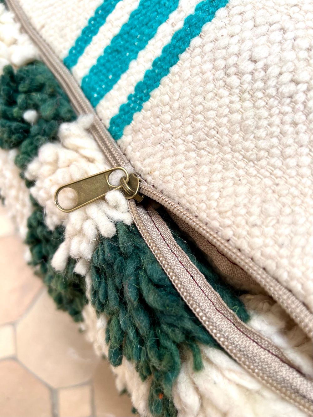 Moroccan Checkered Pouf