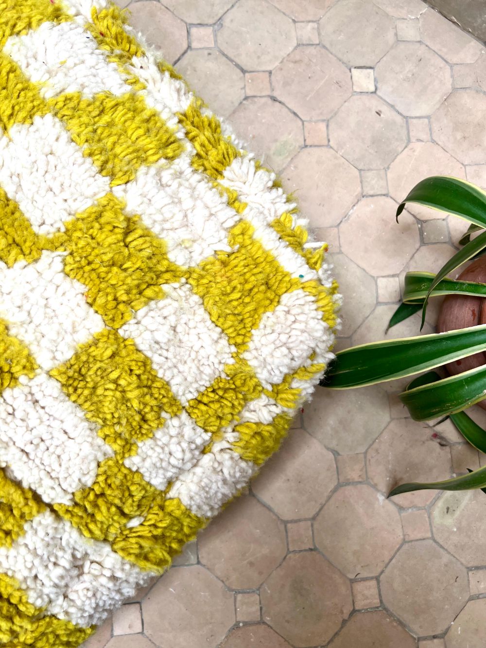 Moroccan Checkered Pouf