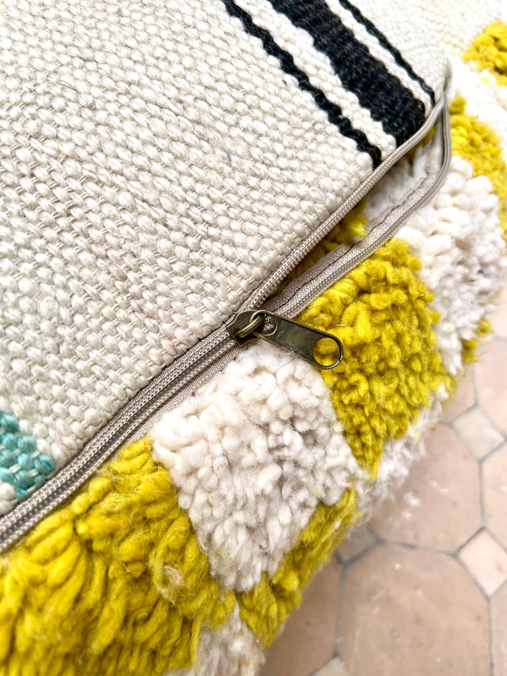 Moroccan Checkered Pouf