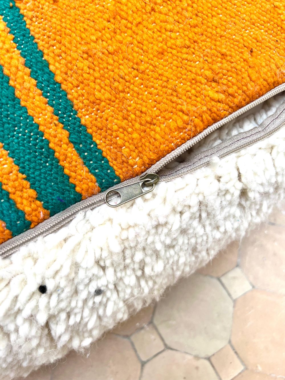 Moroccan All white Pouf