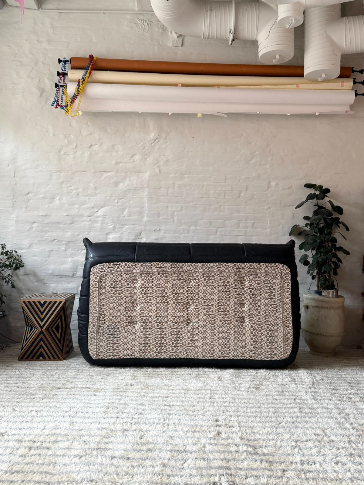 Togo Sofa by Michel Ducaroy, Black Leather 3-Seater