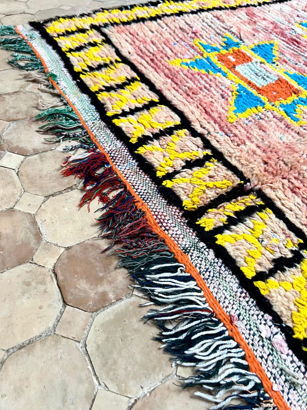 Moroccan Vintage Boujaad runner Rug 420x155cm