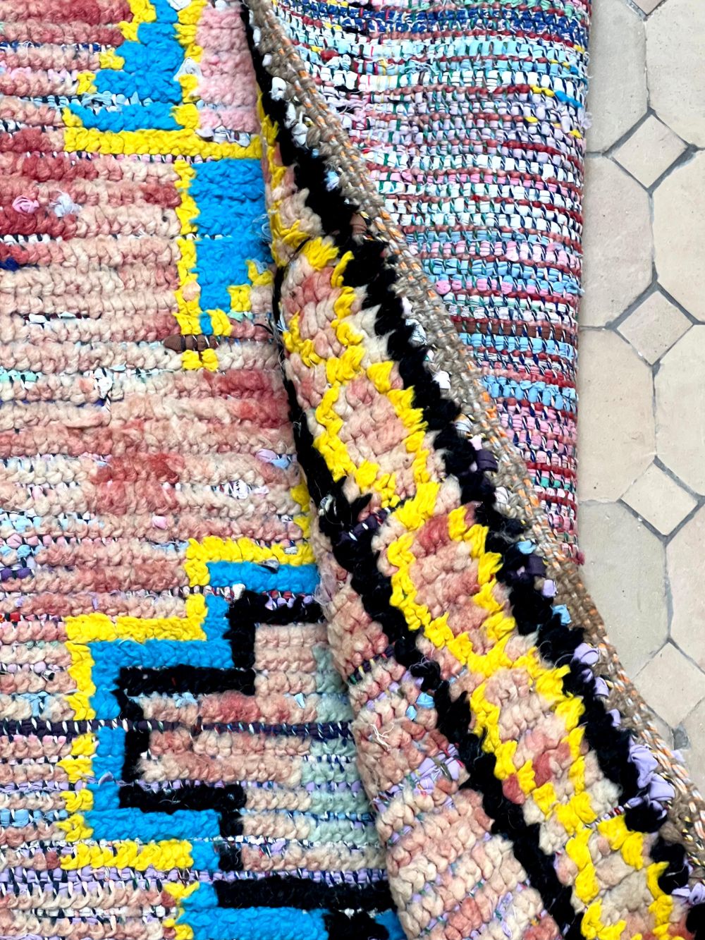 Moroccan Vintage Boujaad runner Rug 420x155cm