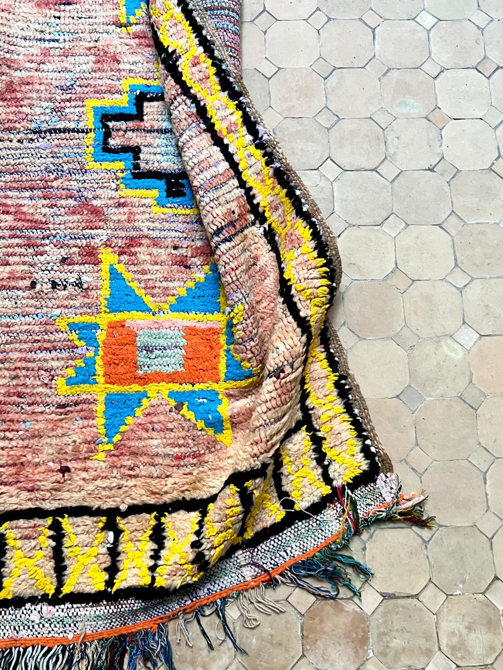 Moroccan Vintage Boujaad runner Rug 420x155cm