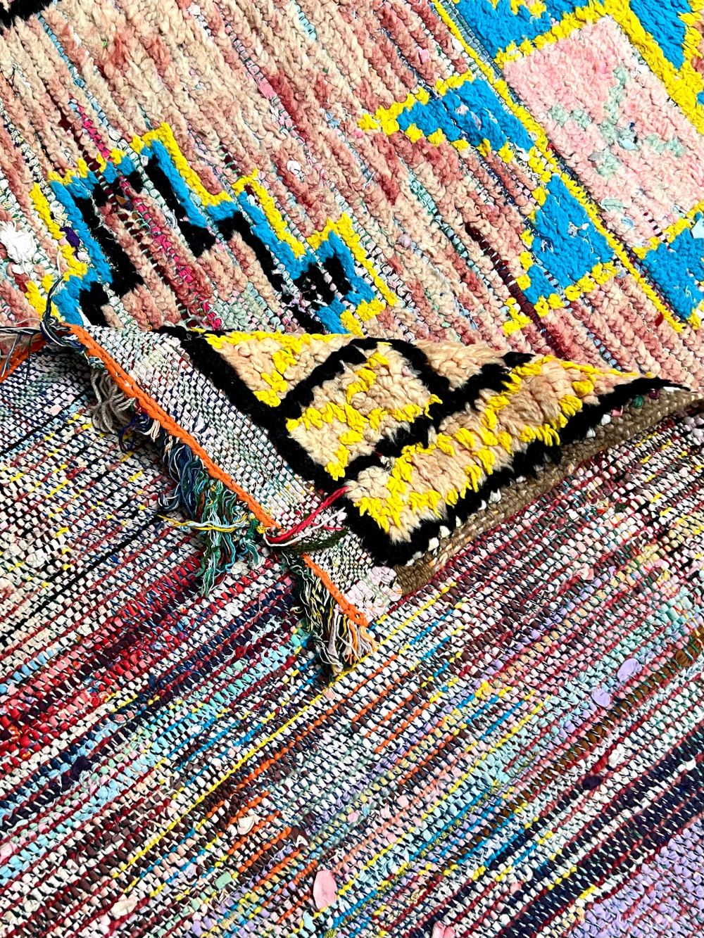 Moroccan Vintage Boujaad runner Rug 420x155cm