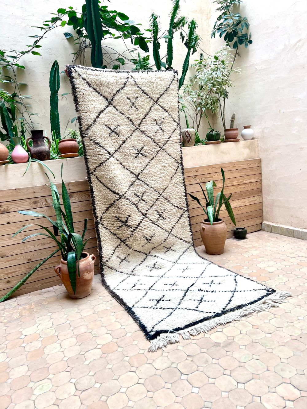 Marokkolainen vintage Azilal käytävämatto 285x100cm