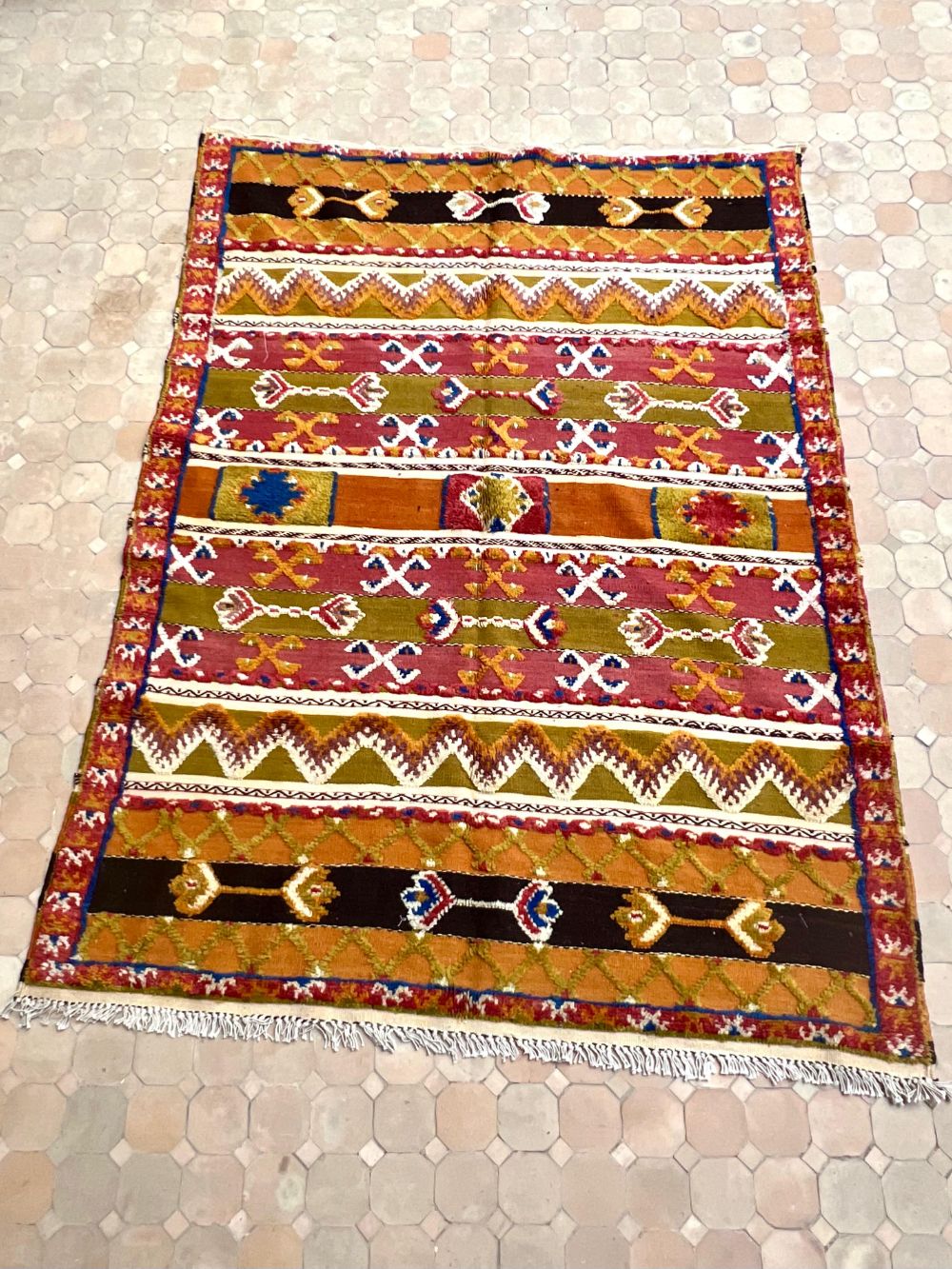Moroccan Flatweave Rug 195x145cm