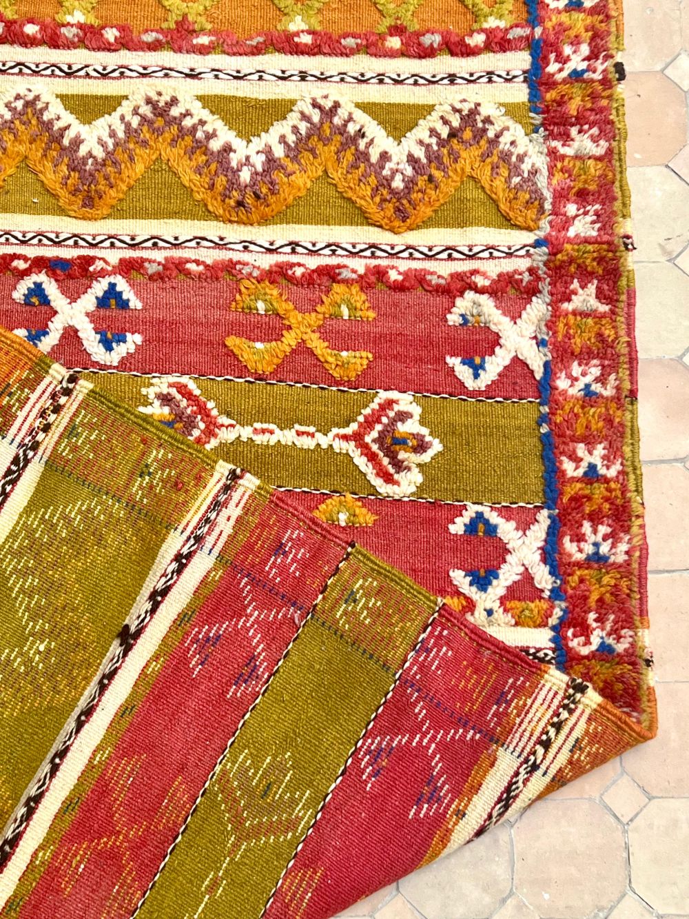 Moroccan Flatweave Rug 195x145cm