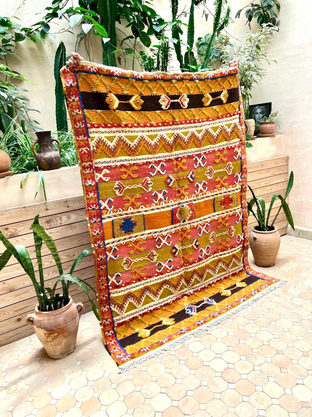 Moroccan Flatweave Rug 195x145cm