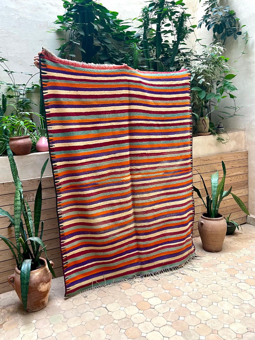 Marokkolainen nukaton matto 190x110cm