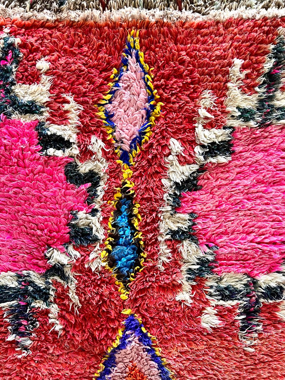 Moroccan Vintage Boucherouite Rug 210x105cm