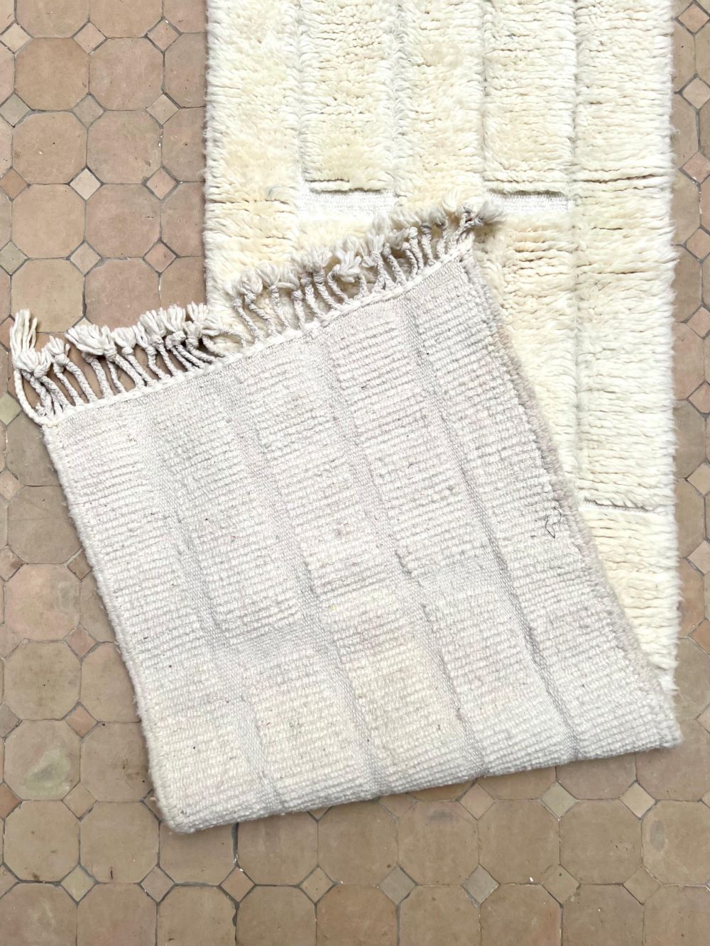 Marokkolainen valkoinen matto 255x60cm