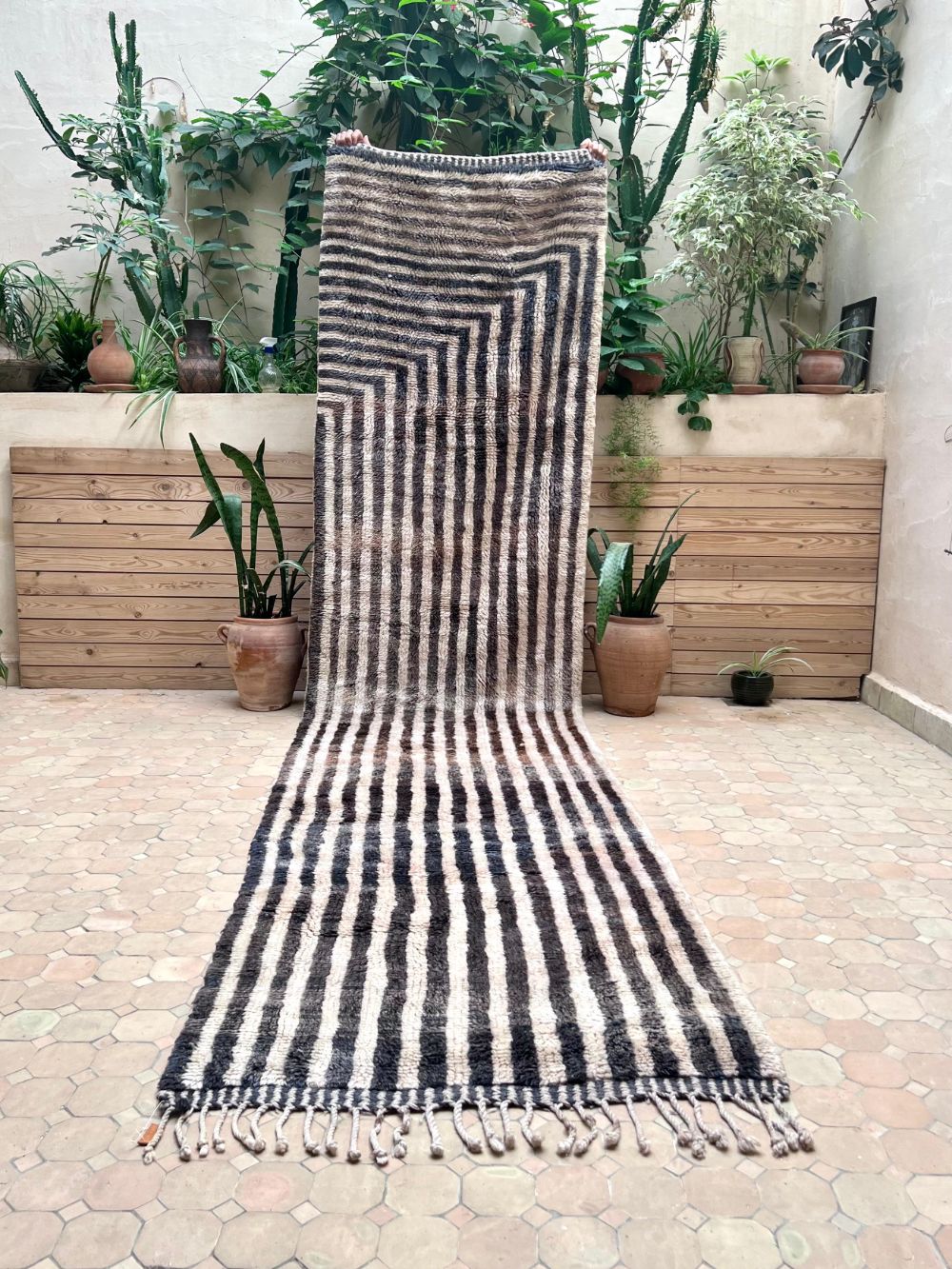 Moroccan Mrirt Runner Rug 410x95cm