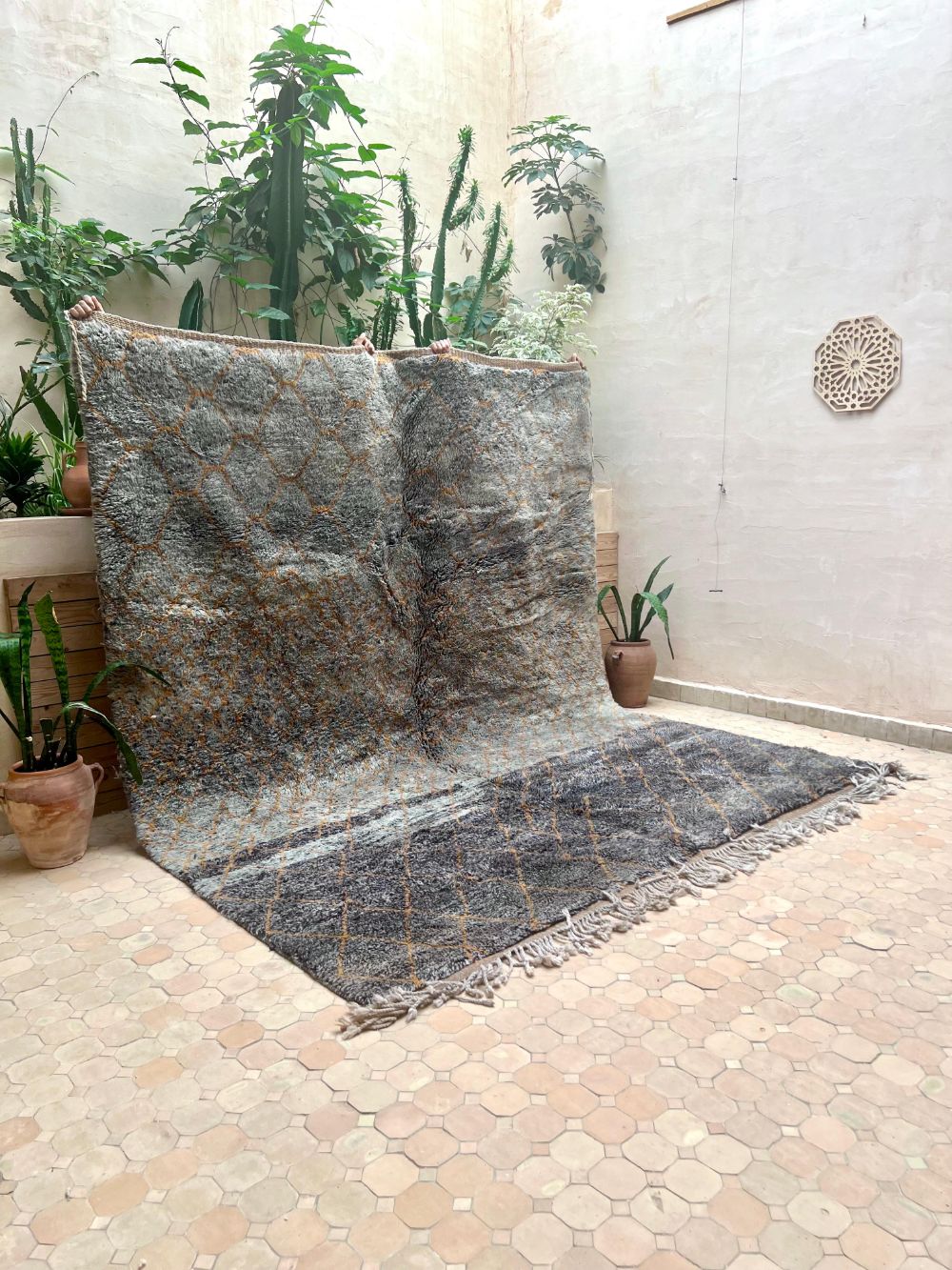 Moroccan Black Panther Rug 310x255cm