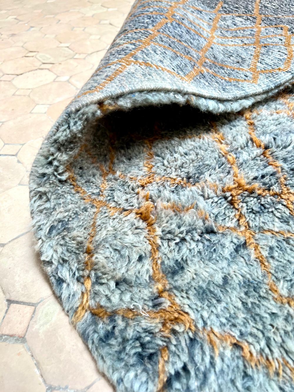 Moroccan Black Panther Rug 310x255cm