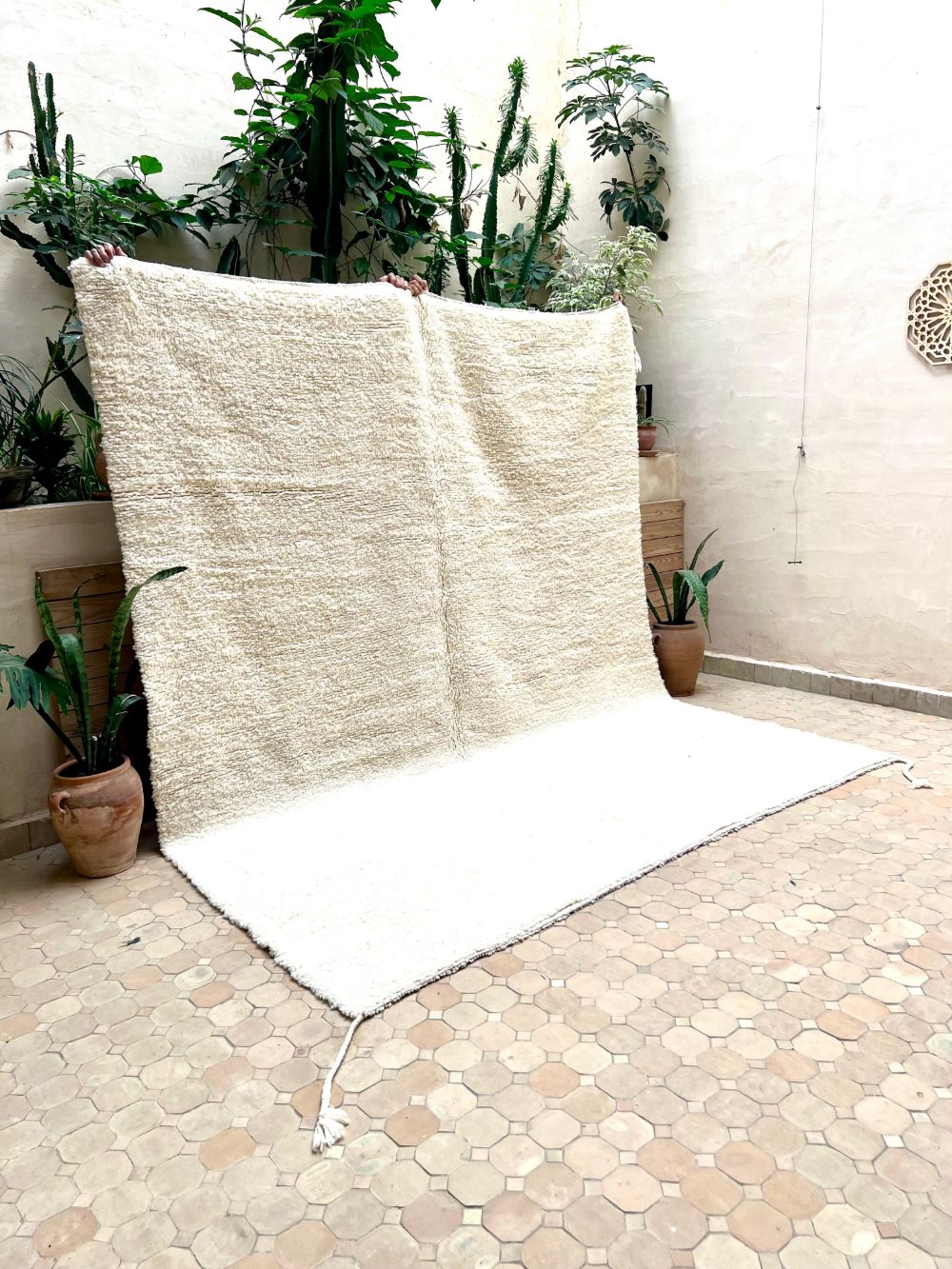 Order by Size: Moroccan All White Rug