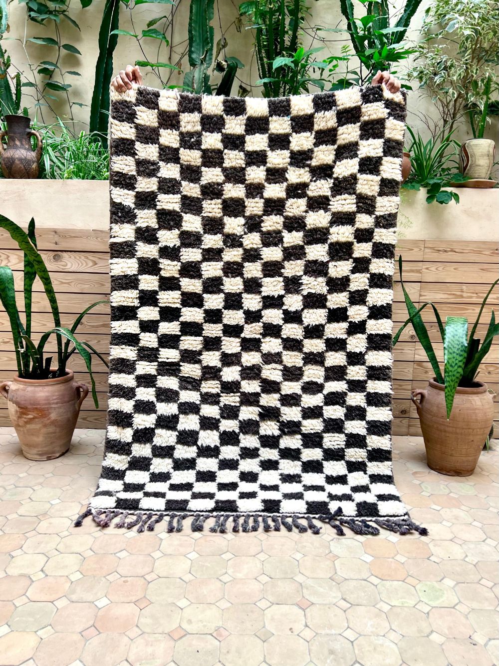 Marokkolainen ruudullinen matto 150x100cm