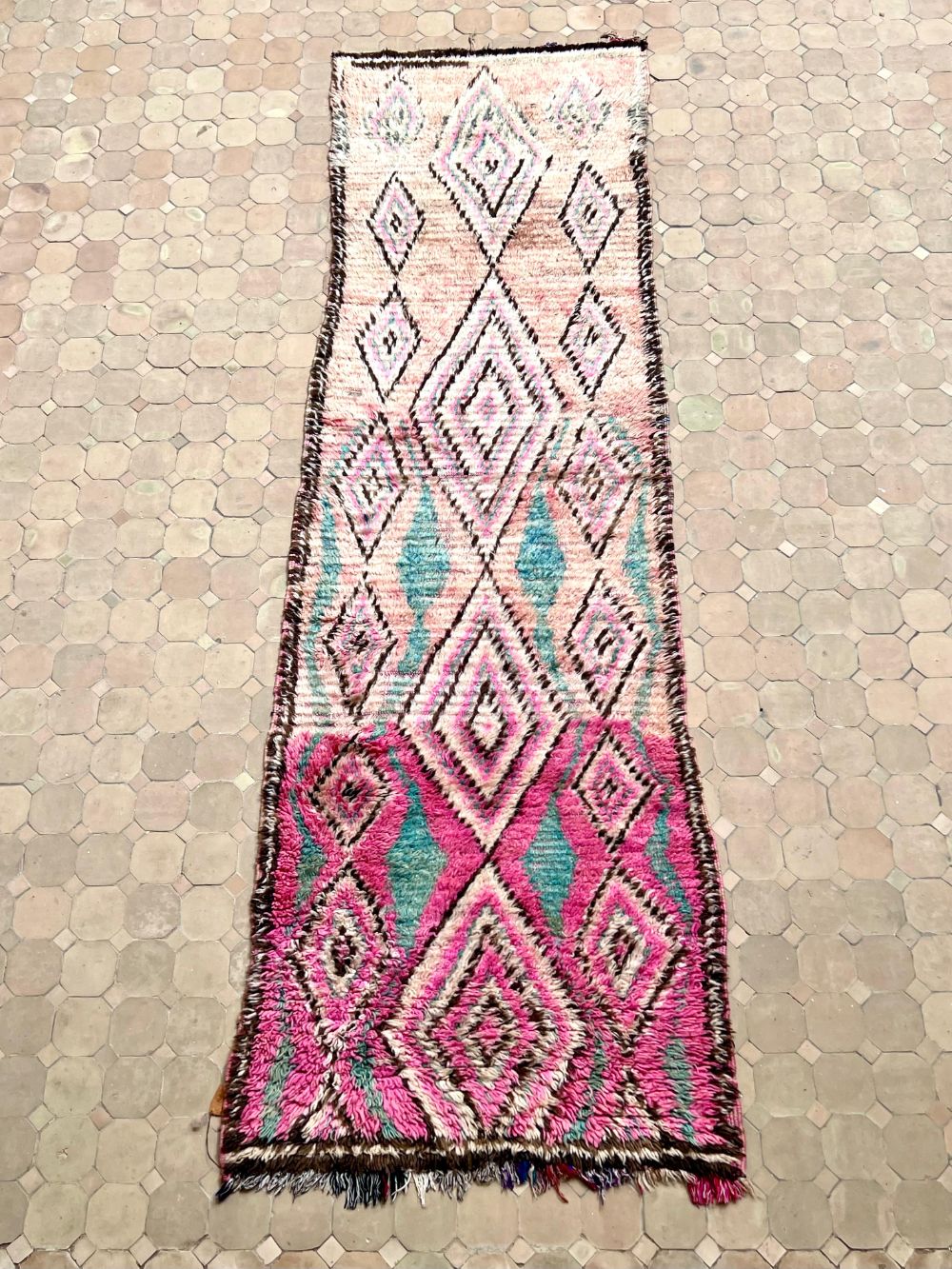 Marokkolainen vintage Boujaad käytävämatto 265x80cm