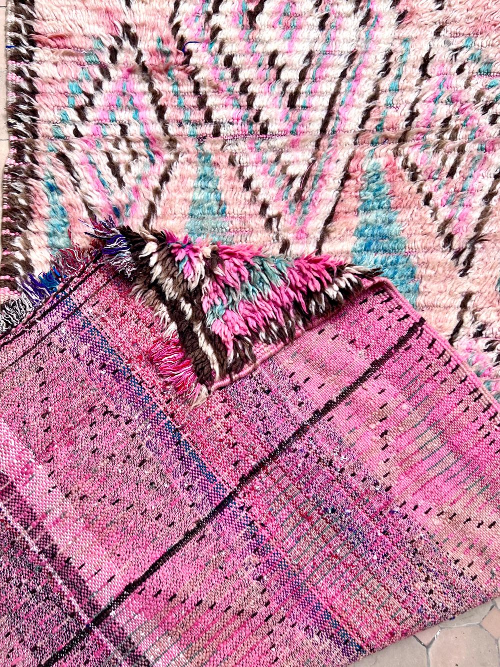 Marokkolainen vintage Boujaad käytävämatto 265x80cm