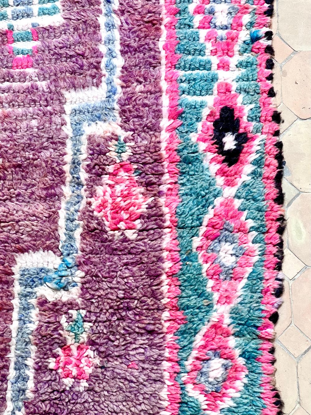 Moroccan Vintage Boujaad Rug 185x70cm