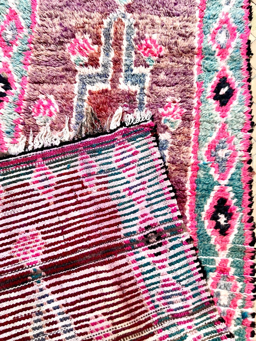 Moroccan Vintage Boujaad Rug 185x70cm