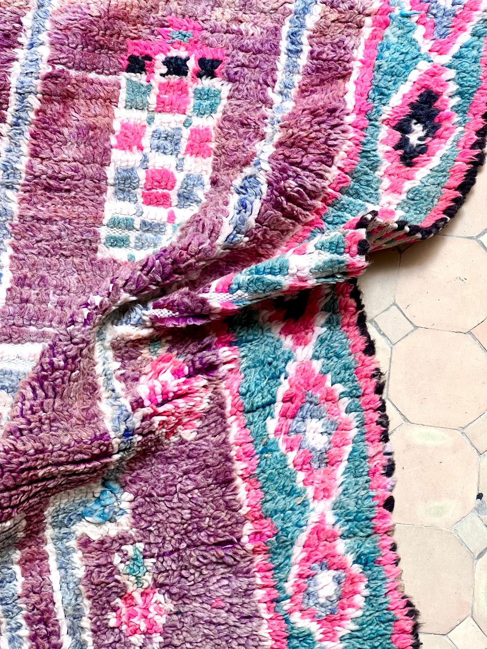 Moroccan Vintage Boujaad Rug 185x70cm