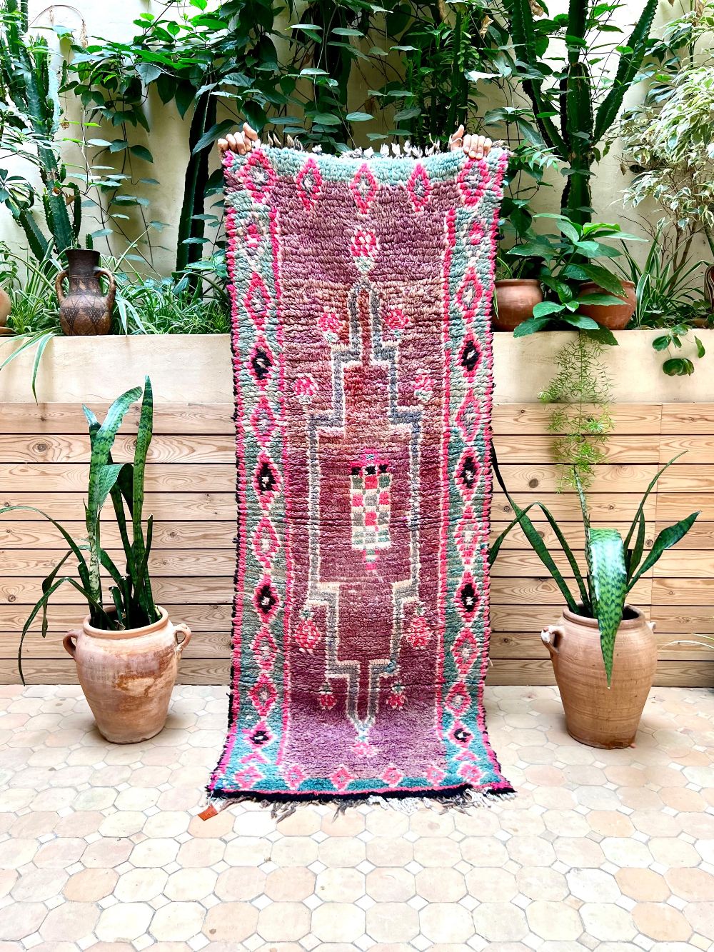 Moroccan Vintage Boujaad Rug 185x70cm