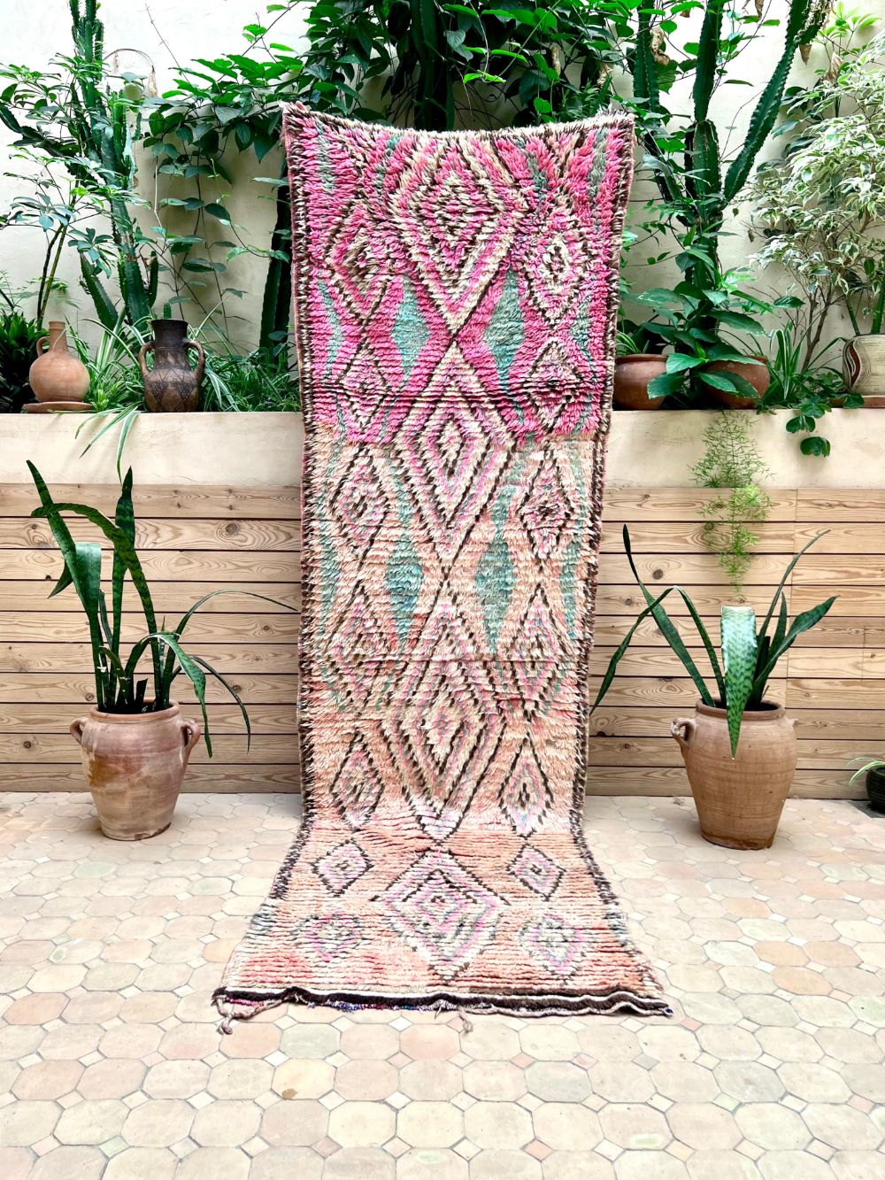 Marokkolainen vintage Boujaad käytävämatto 265x80cm