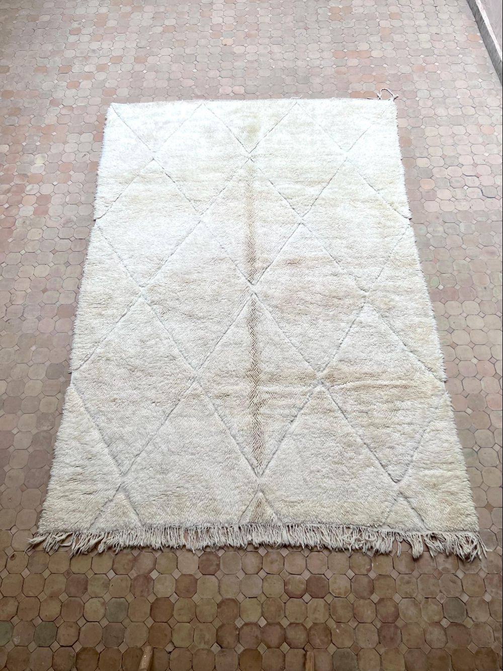 Moroccan All White Rug 300x200cm