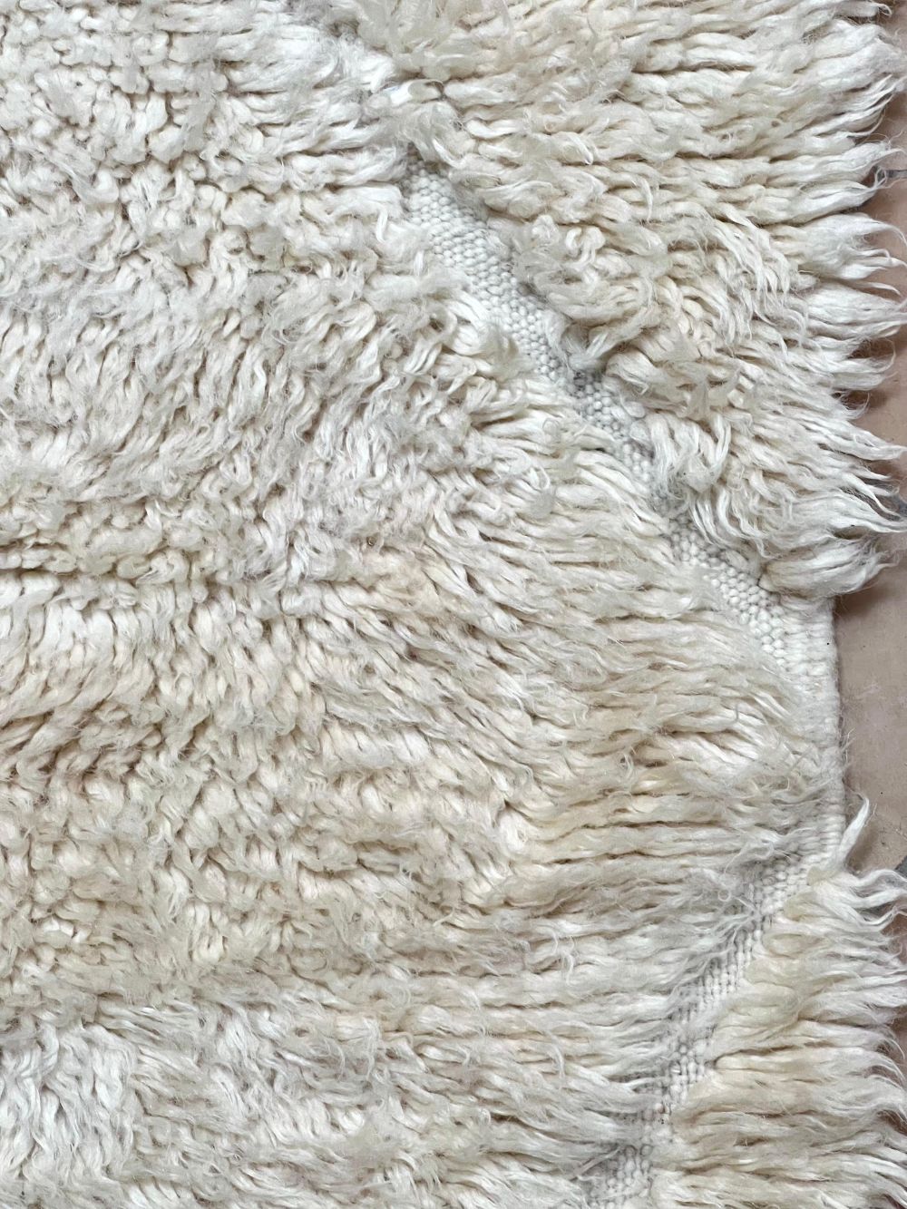 Moroccan All White Rug 300x200cm