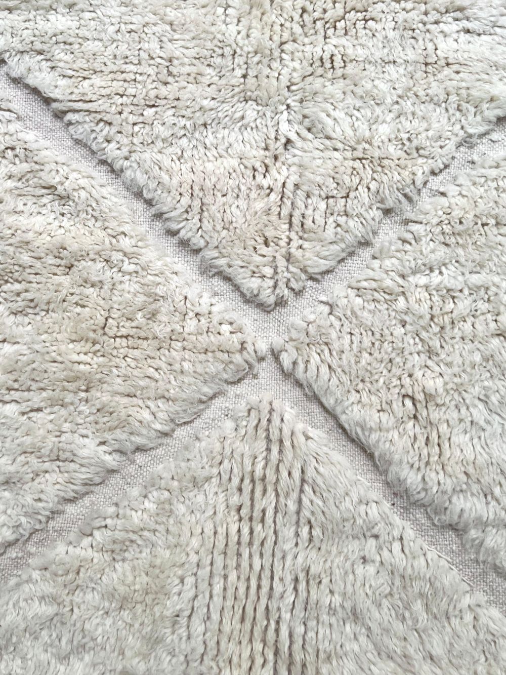 Moroccan All White Rug 300x200cm
