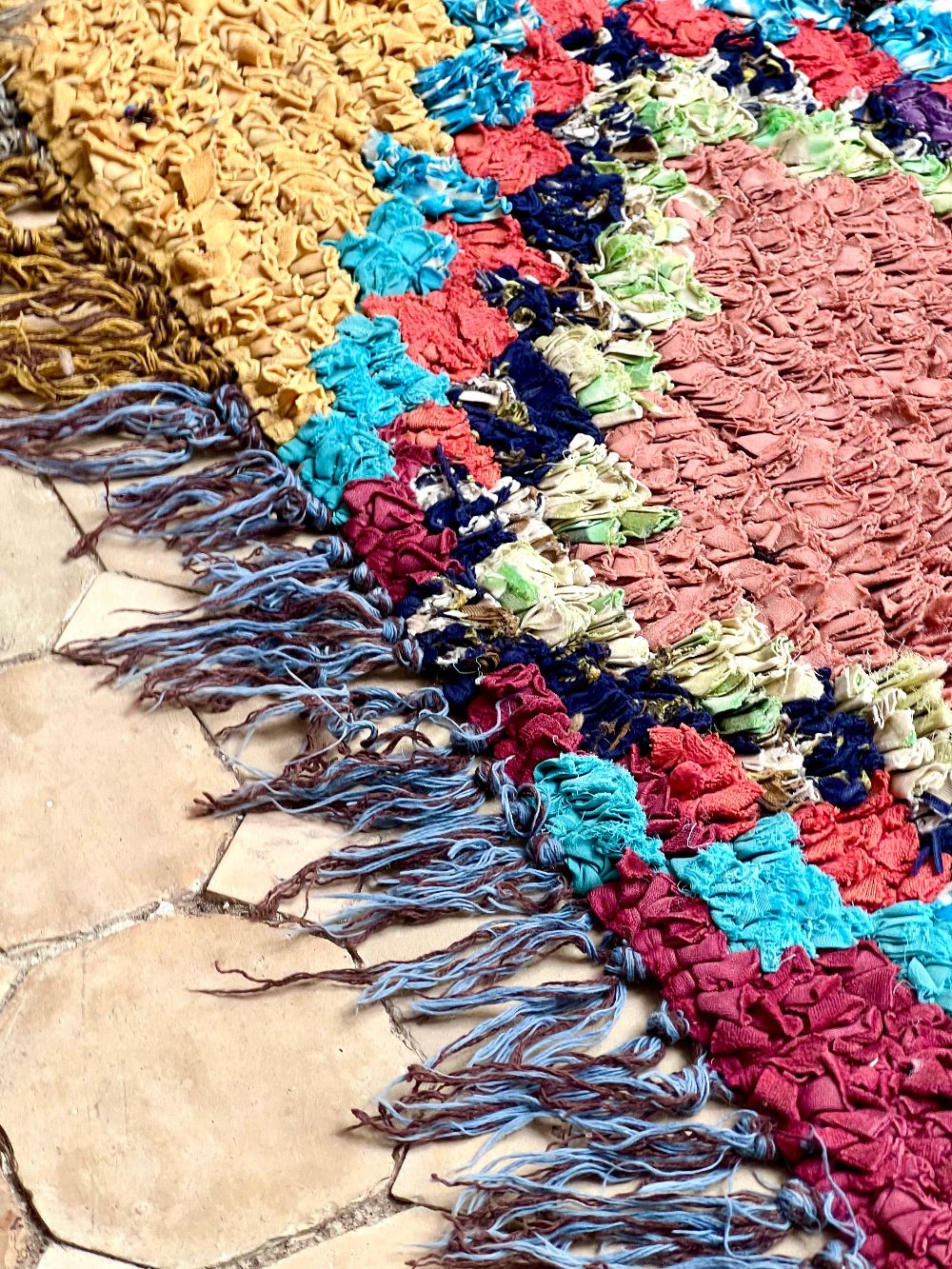 Moroccan Vintage Boucherouite Rug 170x110cm