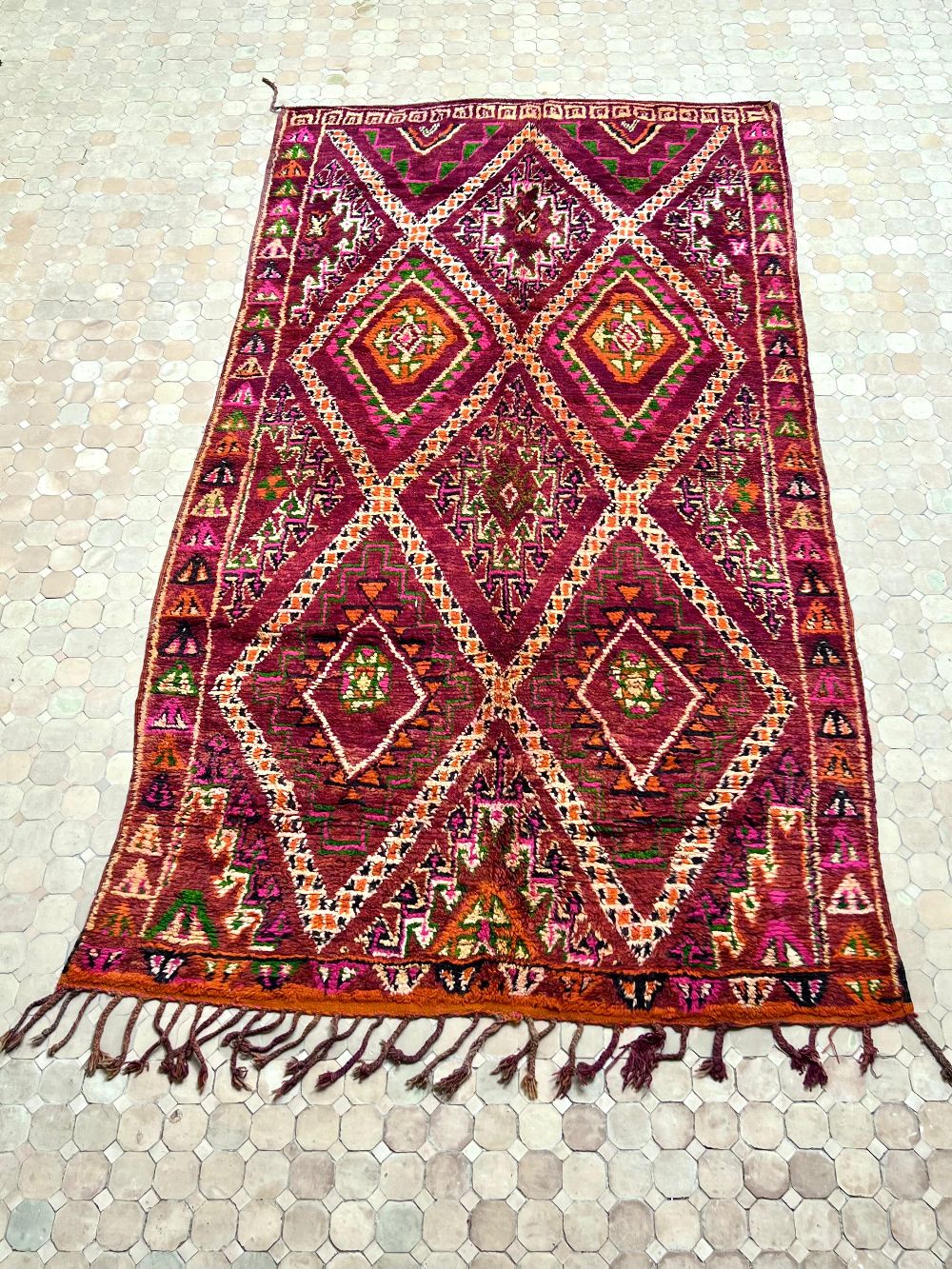 Marokkolainen vintage Boujaad matto 360x195cm