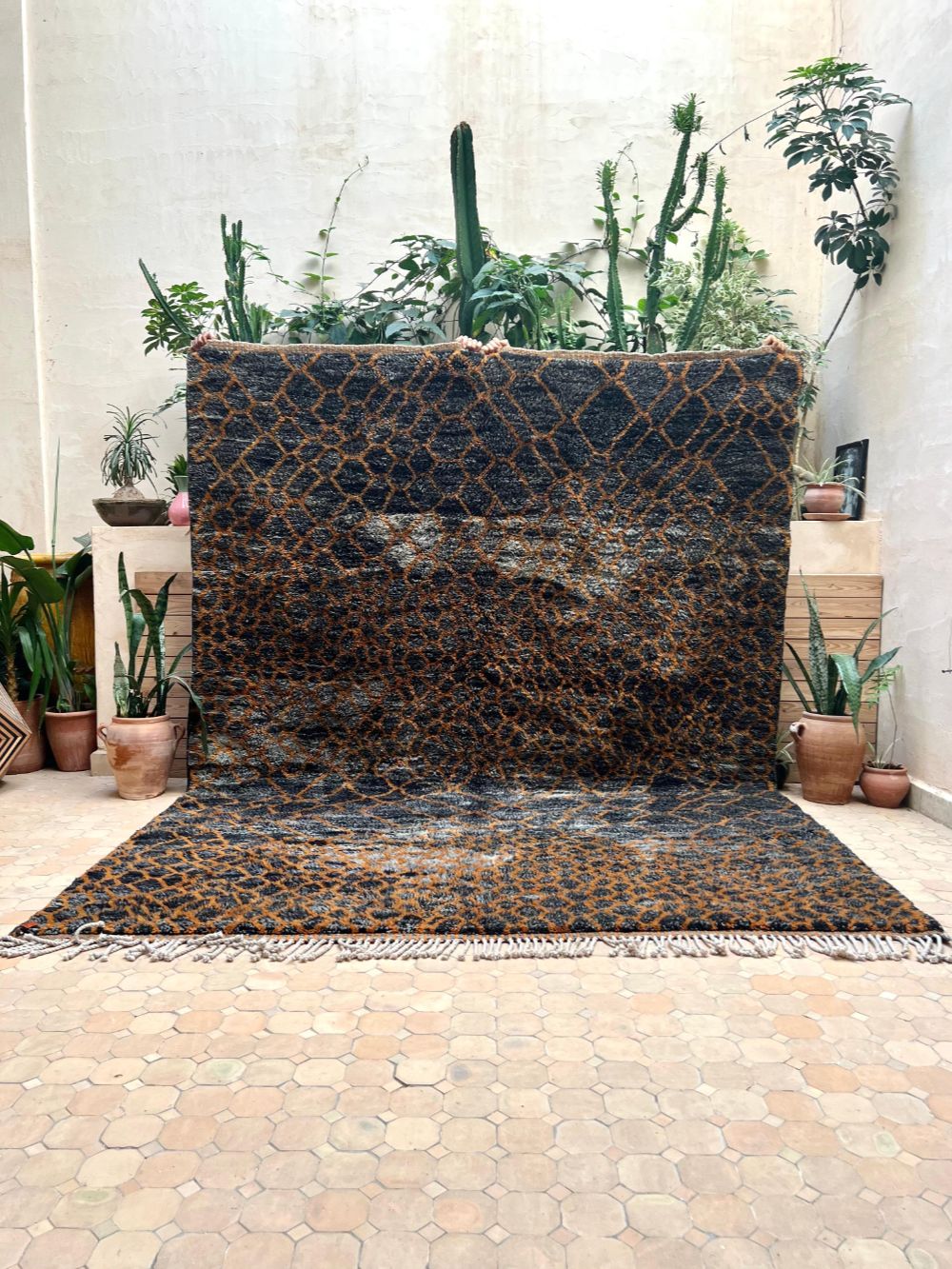 Moroccan Black Panther Rug 320x245cm