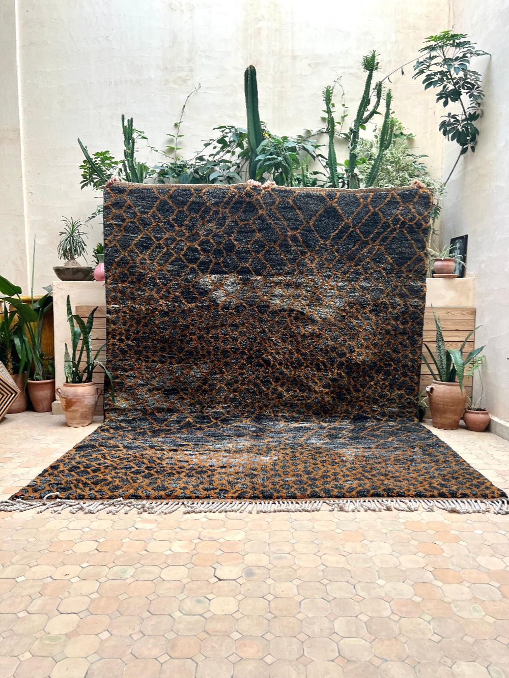 Order by Size: Moroccan Black Panther Rug