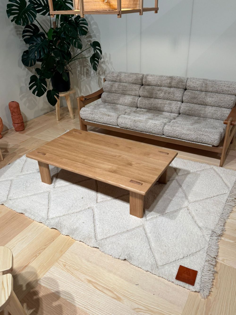 Moroccan All White Rug 235x160cm